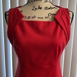 Tahari dark coral dress